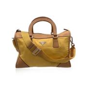 Pre-owned Leather prada-bags Prada Vintage , Yellow , Dames