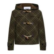 Wollen jas met capuchon Burberry , Green , Heren