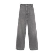 Grijze Denim Straight Leg Broek Emporio Armani , Gray , Heren