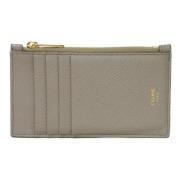 Pre-owned Leather wallets Celine Vintage , Gray , Dames