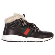 Pre-owned Leather sneakers Gucci Vintage , Brown , Heren