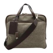 Pre-owned Canvas shoulder-bags Hermès Vintage , Brown , Dames