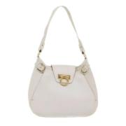 Pre-owned Leather shoulder-bags Salvatore Ferragamo Pre-owned , White ...