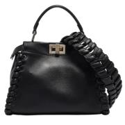 Pre-owned Leather fendi-bags Fendi Vintage , Black , Dames