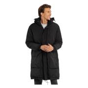 Zwarte Parka Rengo 100% Nylon Dons Tatras , Black , Heren