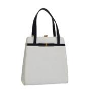 Pre-owned Leather handbags Salvatore Ferragamo Pre-owned , White , Dam...