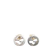 Pre-owned Metal earrings Gucci Vintage , Gray , Dames