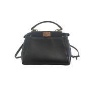 Pre-owned Leather handbags Fendi Vintage , Black , Dames