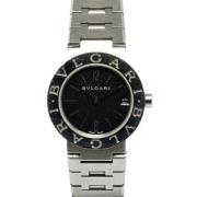 Pre-owned Stainless Steel watches Bvlgari Vintage , Black , Dames