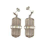 Pre-owned Metal earrings Louis Vuitton Vintage , Gray , Dames