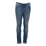 Blauwe Skinny Fit Jeans Gemaakt in Italië Dondup , Blue , Heren