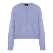 Korte Cardigan Trui Roberto Collina , Purple , Dames