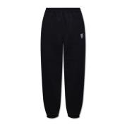 Sweatpants met bedrukt logo Burberry , Black , Heren