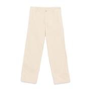 Beige Corduroy Broek met Logopatch Emporio Armani , Beige , Heren