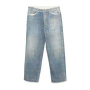 Blauwe Jeans met Cargo Zakken Emporio Armani , Blue , Heren