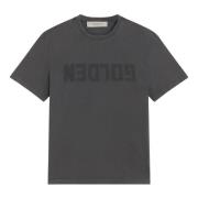 Logo T-shirt in antraciet grijs Golden Goose , Gray , Heren