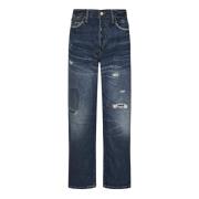 Distressed-effect Straight Leg Jeans Blauw Polo Ralph Lauren , Blue , ...