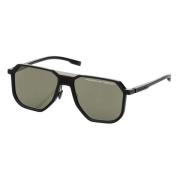 Mat Zwart Zonnebril met Groene Lenzen Porsche Design , Black , Unisex