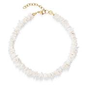 Women's White Puka Shell Necklace Nialaya , Yellow , Dames