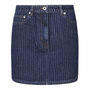 Gestreepte Mini Rok Kenzo , Blue , Dames