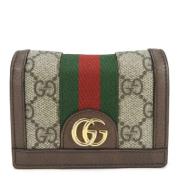 Pre-owned Canvas wallets Gucci Vintage , Beige , Dames