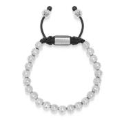 Men's Beaded Bracelet with Sterling Silver Beads Nialaya , Gray , Here...