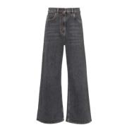 Wijde Gewassen Denim Jeans Etro , Gray , Dames