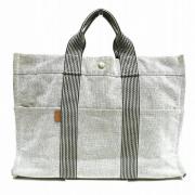 Pre-owned Canvas handbags Hermès Vintage , Gray , Dames