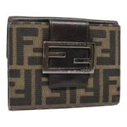 Pre-owned Canvas wallets Fendi Vintage , Black , Dames