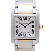 Pre-owned Metal watches Cartier Vintage , White , Dames