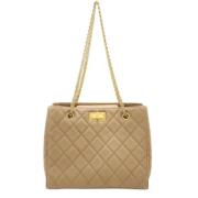 Pre-owned Leather chanel-bags Chanel Vintage , Beige , Dames