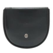 Pre-owned Leather wallets Cartier Vintage , Black , Dames