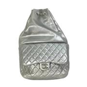 Pre-owned Leather chanel-bags Chanel Vintage , Gray , Dames