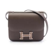 Pre-owned Canvas shoulder-bags Hermès Vintage , Brown , Dames