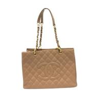 Pre-owned Leather chanel-bags Chanel Vintage , Beige , Dames