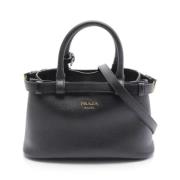 Pre-owned Leather handbags Prada Vintage , Black , Dames