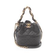 Pre-owned Leather chanel-bags Chanel Vintage , Black , Dames