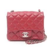 Pre-owned Leather chanel-bags Chanel Vintage , Red , Dames