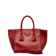 Pre-owned Leather handbags Prada Vintage , Red , Dames