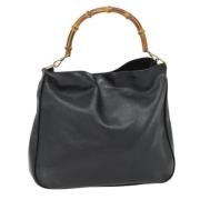 Pre-owned Leather handbags Gucci Vintage , Black , Dames