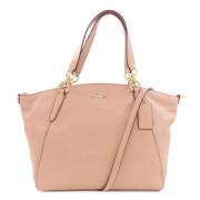 Pre-owned Leather handbags Coach Pre-owned , Beige , Dames