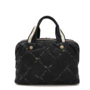 Pre-owned Canvas handbags Chanel Vintage , Black , Dames