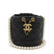 Pre-owned Leather chanel-bags Chanel Vintage , Black , Dames