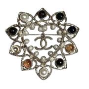 Pre-owned Metal brooches Chanel Vintage , Gray , Dames