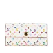 Pre-owned Canvas wallets Louis Vuitton Vintage , White , Dames