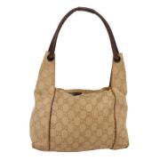 Pre-owned Canvas gucci-bags Gucci Vintage , Beige , Dames