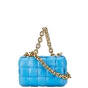 Pre-owned Leather handbags Bottega Veneta Vintage , Blue , Dames