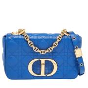 Pre-owned Leather dior-bags Dior Vintage , Blue , Dames