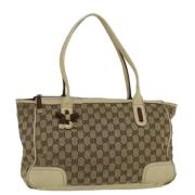 Pre-owned Canvas shoulder-bags Gucci Vintage , Beige , Dames