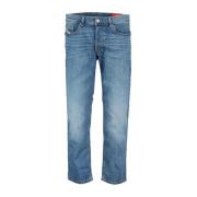 Faded Blue Slim-Fit Denim Jeans Diesel , Blue , Heren